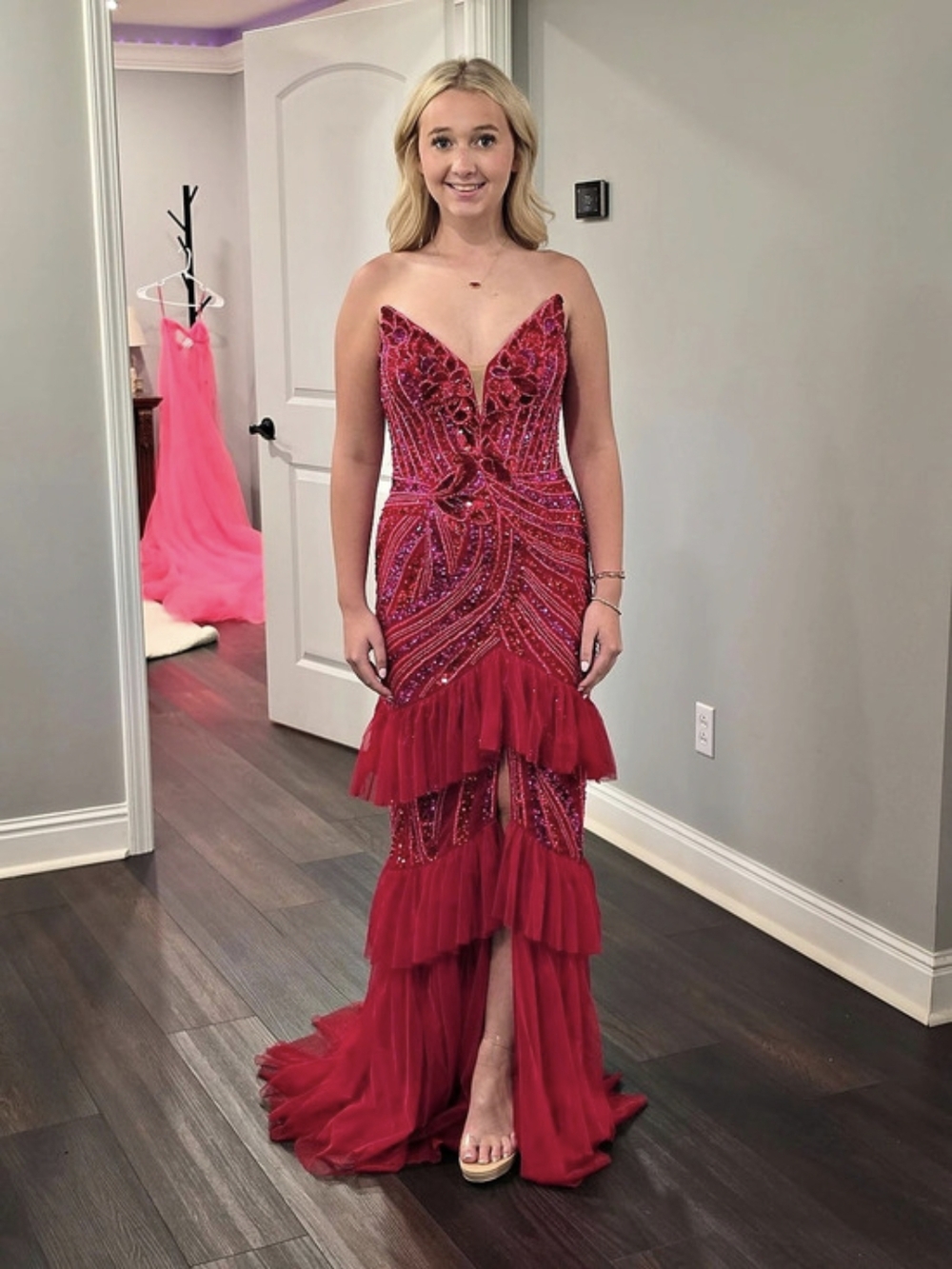 Ashley lauren Sequin Evening Dress